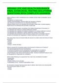 INDIANA LIFE AND HEALTH INSURANCE FINAL EXAM &lpar;XCEL TESTING SOLUTIONS&rpar; QUESTIONS WITH COMPLETE ANSWERS