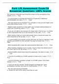 Fork Lift Assessment Exam&sol;29 Answered Questions 100&percnt; Scores