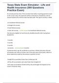Texas State Exam Simulator - Life and Health Insurance &lpar;200 Questions Practice Exam&rpar;