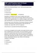 FNP Leik Practice test &num;1 Exam Questions And Answers 