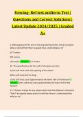 Fencing- Ref test midterm Test &vert; Questions and Correct Solutions &vert; Latest Update 2024&sol;2025 &vert; Graded A&plus;