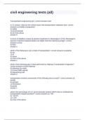 civil engineering tests &lpar;all&rpar; exam with 100&percnt; correct answers 2024