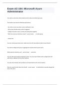 Exam AZ-104&colon; Microsoft Azure Administrator Comprehensive Exam Questions And Correct Detailed Answers&period;