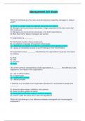 Management 301 Exam &vert; Questions with Verified Answers