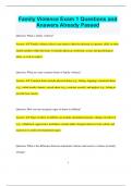 Family Violence Bundled Exams Questions and Answers Latest Versions &lpar;2024&sol;2025&rpar; &lpar;Complete and Accurate&rpar;