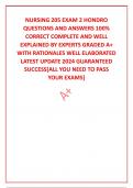NURSING 205 EXAM 2 HONDRO QUESTIONS AND ANSWERS 100&percnt; CORRECT COMPLETE AND WELL EXPLAINED BY EXPERTS GRADED A&plus; WITH RATIONALES WELL ELABORATED LATEST UPDATE 2024 GUARANTEED SUCCESS&lbrack;ALL YOU NEED TO PASS YOUR EXAMS&rsqb;