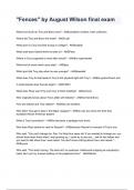 "Fences" by August Wilson final exam NEWEST 2026&sol;2027 ACTUAL EXAM COMPLETE QUESTIONS AND CORRECT DETAILED ANSWERS &lpar;VERIFIED ANSWERS&rpar; &vert;ALREADY GRADED A&plus;&vert;&vert;BRAND NEW&excl;&excl;