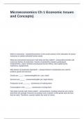 Microeconomics Ch 1&lpar; Economic Issues and Concepts&rpar; Exam with  solved questions