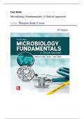 Test Bank for Microbiology Fundamentals&colon; A Clinical Approach&comma; 4th Edition &lpar;Marjorie Kelly Cowan&comma;2021&rpar; All Chapters 1-22&vert;&vert;Latest Edition