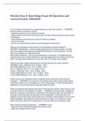 Florida Class E Knowledge Exam All Questions and Answers&sol;Latest &lpar;2024&sol;2025