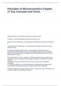 Principles of Microeconomics Chapter 1-7 Key Concepts and Terms  questions and answers Rated  A&plus;