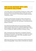 KBN EXAM 2024&sol;2025 WITH 100&percnt; ACCURATE SOLUTIONS