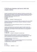 CCDS Practice Questions and Answers 2023 with complete solution