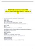 A&P HESI A2 PRACTICE TEST BUNDLED EXAM UPDATED 2024&period;