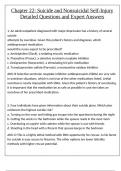 Chapter 22&colon; Suicide and Nonsuicidal Self-Injury Detailed Questions and Expert Answers
