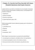 Chapter 25&colon; Suicide And Non-Suicidal Self-Injury Detailed Questions And Expert Answers