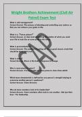 Wright Brothers Achievement &lpar;Civil Air  Patrol&rpar; Exam Test