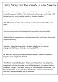 Stress Management Questions & Detailed Answers