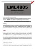 LML4805 Assignment 1 &lpar;Detailed Answers&rpar; Semester 2 - Due 16 August 2024