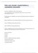 PSS 1411 EXAM 1 QUESTIONS & ANSWERS 2024&sol;2025
