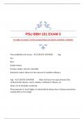PSU BBH 101 EXAM 3 WITH GUARANTEED ACCURATE ANSWERS &vert;VERIFIED