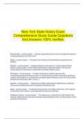   New York State Notary Exam Comprehensive Study Guide Questions And Answers 100&percnt; Verified&period;