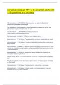 Constitutional Law MPTC Exam 2024-2025 with 110 questions and answers 10th amendment - ANSW&period;&period;Reserves power not grant d to the federal government to the states or the poeple
