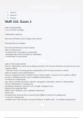 Science Medicine Surgery NUR 332 Exam 3 Questions & answers latest update 2024&sol;2025 with complete solution