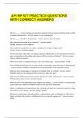 API RP 577 PRACTICE QUESTIONS WITH CORRECT ANSWERS&period;