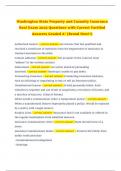 Washington State Property and Casualty Insurance Real Exam 2025 Questions with Correct Verified Answers Graded A&plus; &lpar;Brand New&excl;&excl;&rpar;