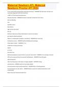Maternal Newborn ATI&comma; Maternal  Newborn Proctor ATI 2024