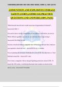 AMMUNITION AND EXPLOSIVES STORAGE SAFETY &lpar;CERT&rpar; &lpar;AMMO 112&rpar; PRACTICE QUESTIONS AND ANSWERS &lpar;100&percnt; PASS&rpar;