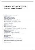 ARF FINAL TEST PREPARATION 2024 already graded A&plus;&period;