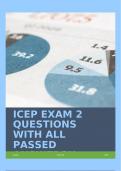ICEP EXAM 2 QUESTIONS WITH ALL PASSED ANSWERS&excl;&excl;