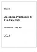 Chamberlain - NR-565 Advanced Pharmacology Fundamentals - Midterm 1 Review 2024&period;