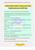 Certified Clinical Medical Assistant Exam Practice Questions and Answers &lpar;100&percnt; Pass&rpar;
