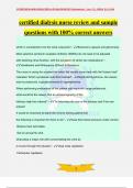 certified dialysis nurse review and sample questions with 100&percnt; correct answers