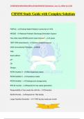 CHMM Study Guide with Complete Solutions