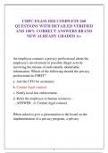 CHPC EXAM 2024 COMPLETE 260 QUESTIONS WITH DETAILED VERIFIED  AND 100&percnt; CORRECT ANSWERS BRAND  NEW ALREADY GRADED A&plus;