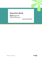 ACCA F8 Audit Question Bank for September and December 2017