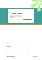 ACCA TAXATION F6 Course Notes