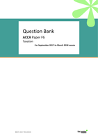 ACCA TAXATION F6 QUESTION BANK