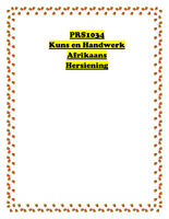 PRS1034 - Kuns en Handwerk - Afrikaans