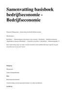 Samenvatting basisboek bedrijfseconomie - Bedrijfseconomie