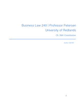 Business Law 240 Ch. 3&4: Constitution