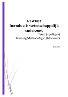 Samenvatting GZW1023 Introductie Wetenschappelijk Onderzoek