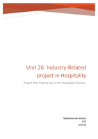 BTEC Unit 26: Industry-related Project in Hospitality