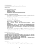 Chapter 11&comma; 20 & 21 - Poverty Development & World Economy