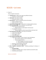 SCI135 Cognitive Neuroscience Lectures
