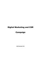 DIgital Marketing and CSR